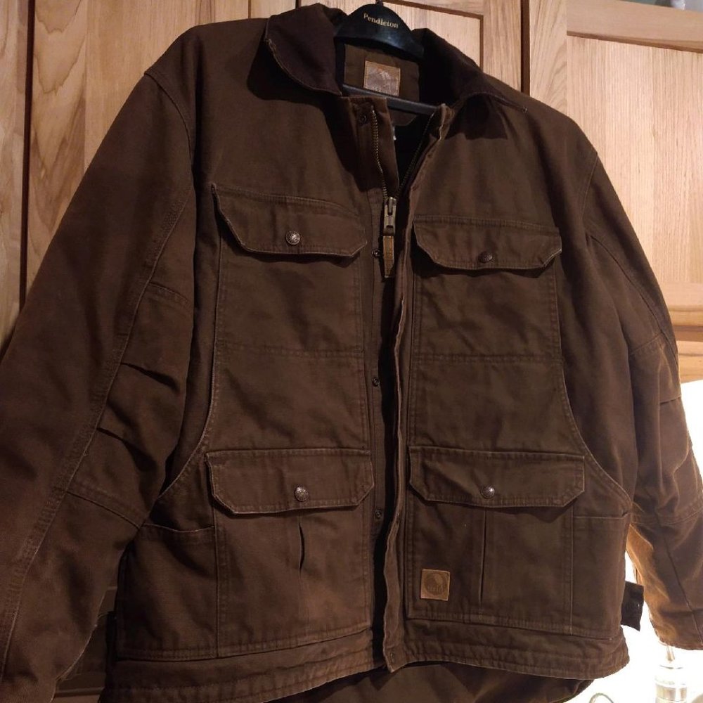 Berne Heavy Chore Coat, brown, Size XLR